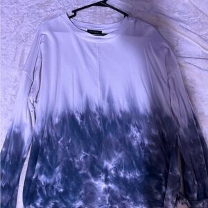 Torrid Blue and White Ombre Sweatshirt